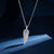 Minimalist Leaf Geometric Titanium Steel Diamond Inlay Necklaces