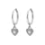 925 Sterling Silver Cute & Edgy Heart Heart Silver Electroplating Earrings