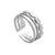 Women IG Style Heart Geometric Titanium Steel Electroplating Rings