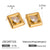 Elegant Triangle Quadrilateral Geometric Stainless Steel Electroplating Stud Earrings