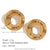 Fashion Round Circle Geometric Stainless Steel 18K Gold Plated Earrings