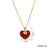 Heart Geometric Titanium Steel 18K Gold Plated Necklaces