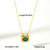 IG Style Quadrilateral Geometric Artificial Crystal Diamond Inlay Necklaces