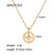 IG Style Octagram Geometric Stainless Steel 18K Gold Plated Necklaces