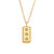 Fashion Quadrilateral Geometric Stainless Steel 18K Gold Plated Necklaces