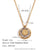 Fashion Circle Square Geometric Stainless Steel 18K Gold Plated Necklaces