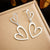 Fashion Heart Stainless Steel Electroplating Earrings