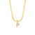 Fashion Letter Number Text Stainless Steel 18K Gold Plated Necklaces