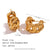 Fashion Circle U-Shape Geometric Stainless Steel 18K Gold Plated Earrings