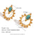 Fashion Circle Geometric Stainless Steel 18K Gold Plated Earrings