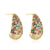 Irregular Geometric Copper Inlay Stud Earrings