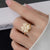 Korean Camellia Titanium Steel 18K Gold Plated Rings