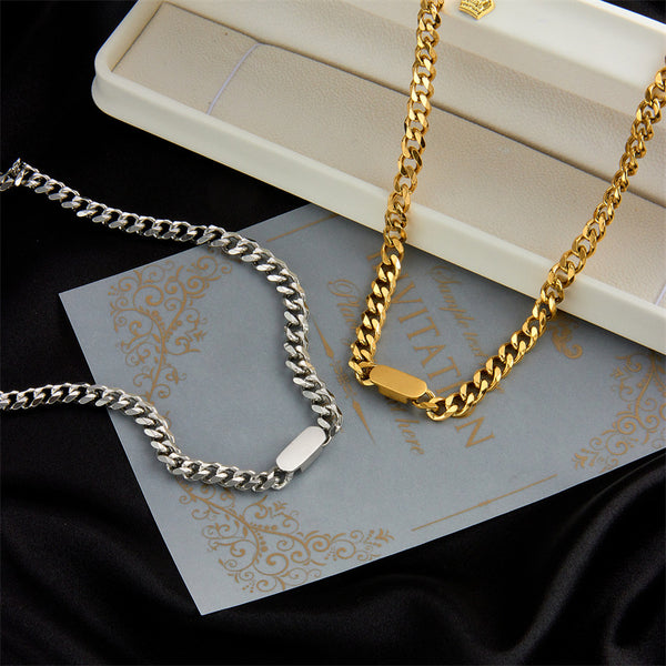 Punk Women Geometric Metal Geometric Stainless Steel Electroplating Necklaces