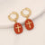 IG Style Cross Stainless Steel Electroplating Earrings