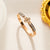 Korean Round Stainless Steel 18K Gold Plated Bangles