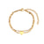 Women Fashion Stripe Geometric Stainless Steel 18K Gold Plated Bracelets