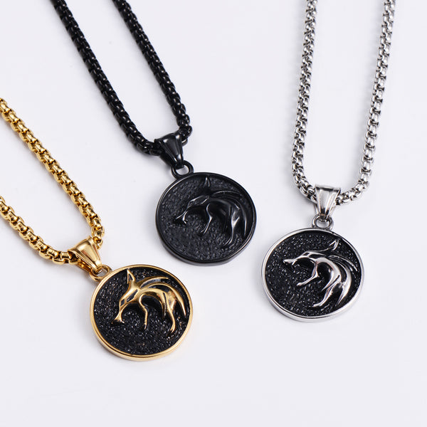 Women Metal Retro Vintage Chinese Zodiac Animal Stainless Steel Oiling Pendants