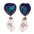 Fashion Heart Stainless Steel Electroplating Earrings