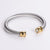 Minimalist Circle Stainless Steel Zircon Inlay Bangles