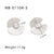 IG Style Pearl Irregular Fan-Shape Geometric Stainless Steel Electroplating Earrings