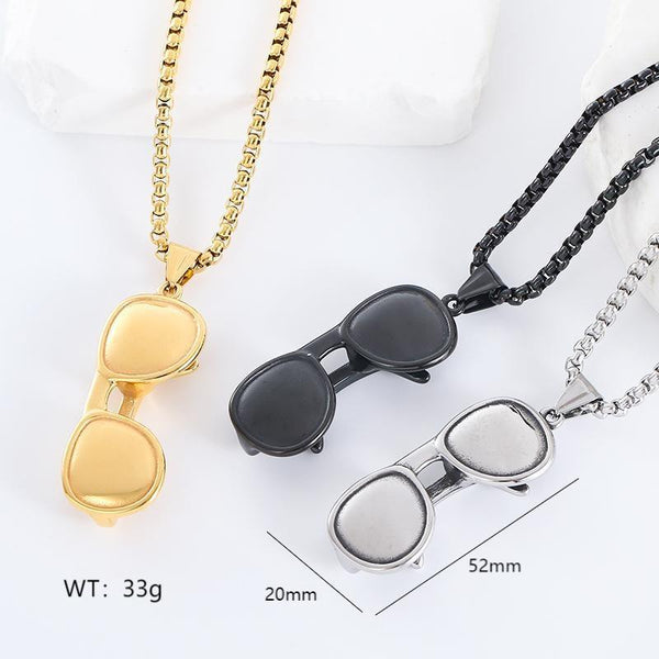 Minimalist Glasses Geometric Stainless Steel Electroplating Pendants