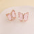 Women Butterfly Copper Stud Earrings