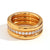 Women Fashion Circle Geometric Stainless Steel 18K Gold Plated Rings