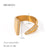 Minimalist Irregular Geometric Stainless Steel 18K Gold Plated Rings