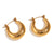 Fashion Circle Geometric Stainless Steel 18K Gold Plated Earrings