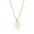 Minimalist Letter Number Text Stainless Steel 18K Gold Plated Necklaces