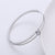 Moderate Luxury Double Circle Stainless Steel Diamond Inlay Bangles