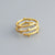 925 Sterling Silver Women Korean Geometric Silver Electroplating Rings