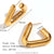 Minimalist Triangle Geometric Stainless Steel 18K Gold Plated Earrings