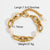 Women IG Style Chain Geometric Stainless Steel 18K Gold Plated Bracelets