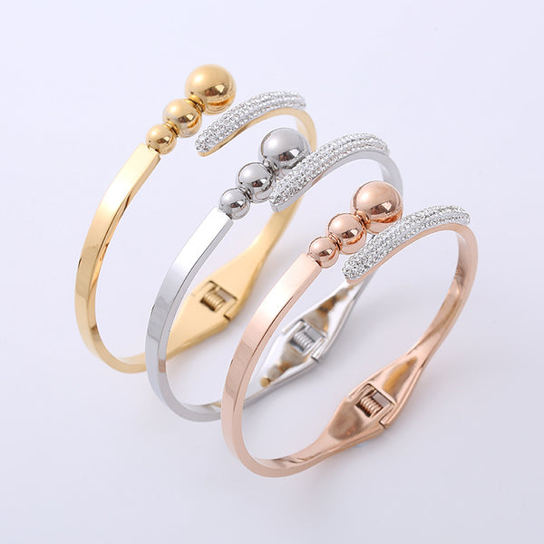 Minimalist Stainless Steel Electroplating Bangles