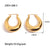 IG Style Irregular Geometric Stainless Steel 18K Gold Plated Earrings