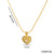 IG Style Heart Titanium Steel 18K Gold Plated Necklaces