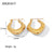 IG Style Irregular Geometric Stainless Steel 18K Gold Plated Earrings