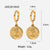 Cartoon Geometric Stainless Steel 18K Gold Plated Earrings