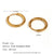 Fashion Circle Geometric Stainless Steel 18K Gold Plated Earrings