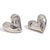 Fashion Heart Stainless Steel Electroplating Stud Earrings