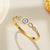 Round Titanium Steel 18K Gold Plated Bangles