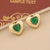 Fashion Heart Stainless Steel Electroplating Stud Earrings