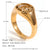 Minimalist Fashion Round Geometric Stainless Steel 18K Gold Plated Rings