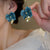 Retro Vintage Flower Flower Copper Zircon Inlay Earrings