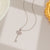 Versatile Letter Chinese Character Geometric Titanium Steel 18K Gold Plated Necklaces