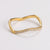 Minimalist Stripe Wave Stainless Steel Electroplating Rings