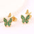 IG Style Bowknot Bowknot Copper Diamond Inlay Earrings