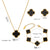 Moderate Luxury Quadrilateral Geometric Heart Titanium Steel 18K Gold Plated Necklaces