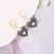 Women Heart Alloy Oil Dripping Earrings